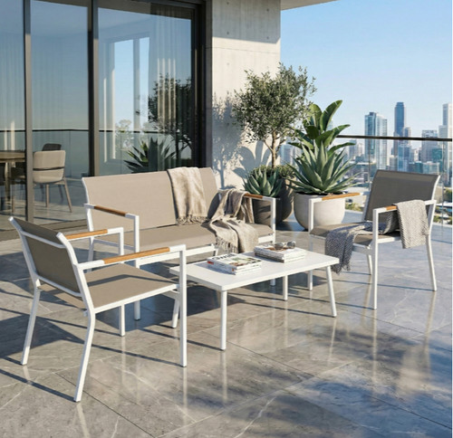 White garden furniture - white, set