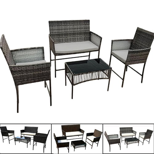 Piece rattan garden sofa - rattan,