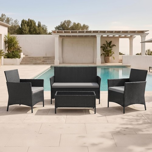 Evre black rattan - rattan, garden