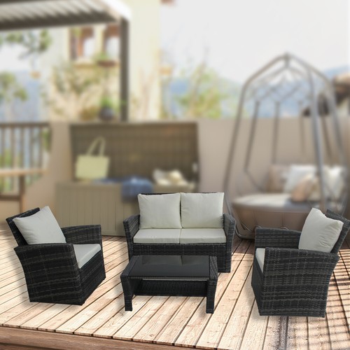 Rattan garden furniture - garden,