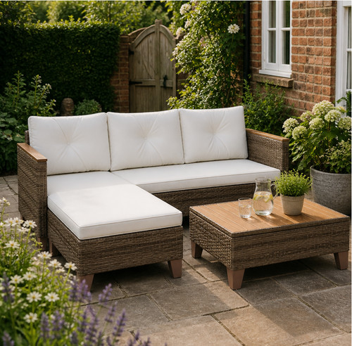 Corner rattan sofa set - corner,