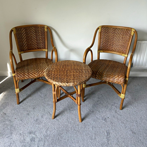 Vintage cane rattan piece - 3,