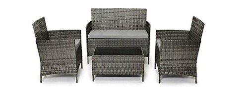 Grey rattan style garden - ,