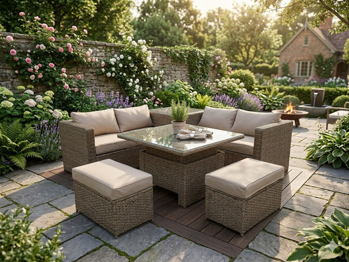 Rattan raising table wicker - rattan,