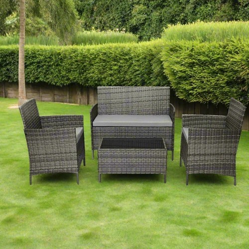Evre grey rattan garden - grey,