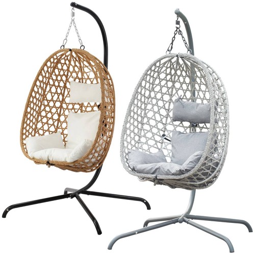 Tulum rattan hanging egg chair - hanging,