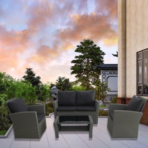 Rattan garden furniture set - rattan,