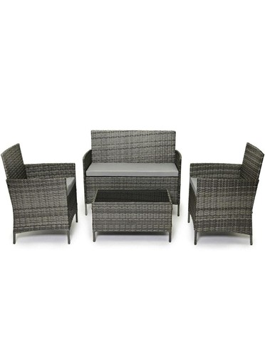 Evre grey rattan garden - grey,