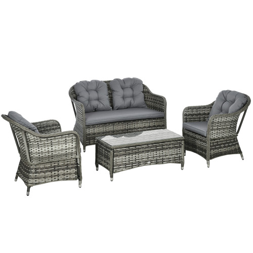 Piece rattan sofa - 4, patio